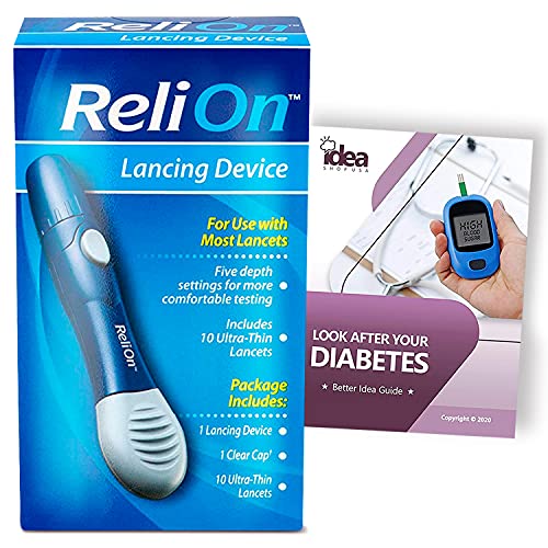 ReliOn Lancing Device +Look After Your Diabetes - Better Idea Guide | Include...