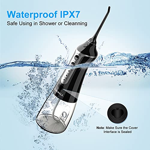 Water Dental Flosser Cordless for Teeth and Brace, 300ML Portable Dental Oral...