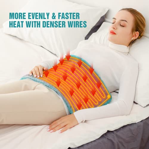 Heating Pad for Back Pain Relief, 12x24" Electric Heat Pad for Neck Shoulders...
