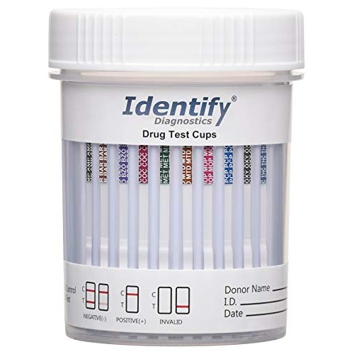 5 Pack Identify Diagnostics 10 Panel Drug Test Cup - Testing Instantly for 10...