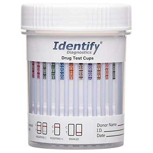 5 Pack Identify Diagnostics 12 Panel Drug Test Cup with BUP - Testing Instant...