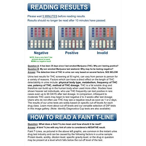 5 Pack Identify Diagnostics 12 Panel Drug Test Dip - Testing Instantly for 12...