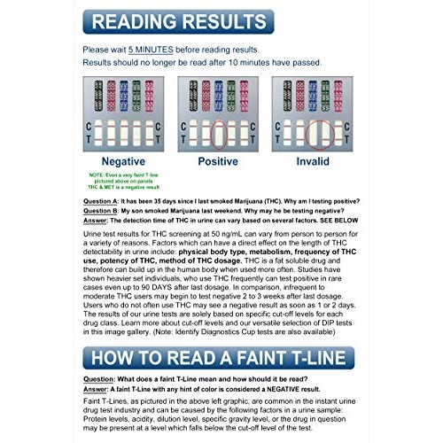 5 Pack Identify Diagnostics 5 Panel Drug Test Dip - Testing Instantly for 5 D...
