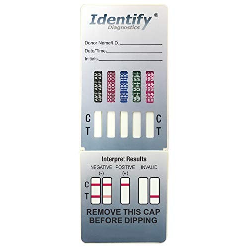 5 Pack Identify Diagnostics 5 Panel Drug Test Dip - Testing Instantly for 5 D...