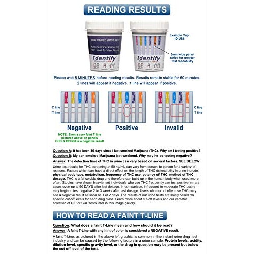 5 Pack Identify Diagnostics USA 14 Panel Drug Test Cup with 6 Adulterations -...