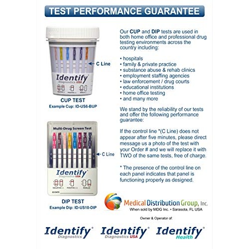 5 Pack Identify Diagnostics USA 14 Panel Drug Test Cup with 6 Adulterations -...