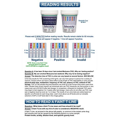 25 Pack Identify Health 12 Panel Drug Test Cup - PCP Version - Tests Urine In...