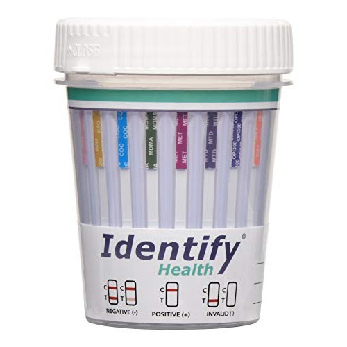 25 Pack Identify Health 12 Panel Drug Test Cup - PCP Version - Tests Urine In...
