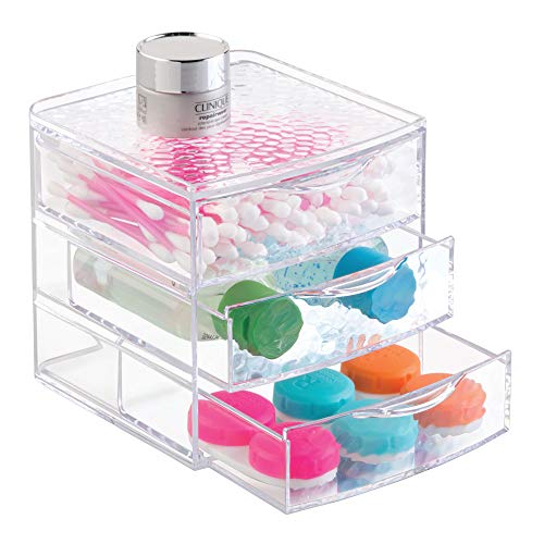 iDesign Rain Plastic 3-Drawer Jewelry Box, Compact Storage Organization Drawe...