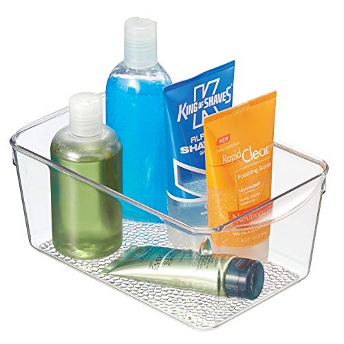 iDesign Rain Plastic Bathroom Cosmetic Organizer with Handles, Storage Bin fo...