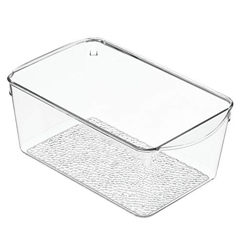 iDesign Rain Plastic Bathroom Cosmetic Organizer with Handles, Storage Bin fo...