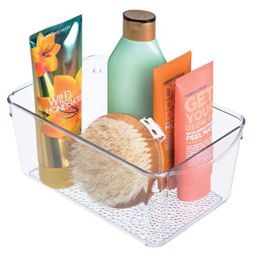 iDesign Rain Plastic Bathroom Cosmetic Organizer with Handles, Storage Bin fo...