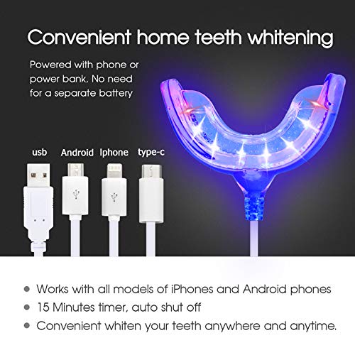 IDOLUSTER Teeth Whitening Kit-LED Light,Professional Tooth Whitener with 16X ...