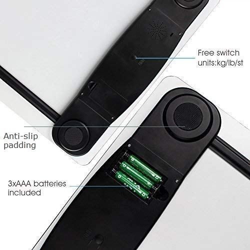 iDOO Bathroom Scale, Highly Accurate Smart Digital Body Weight Scale with Lar...