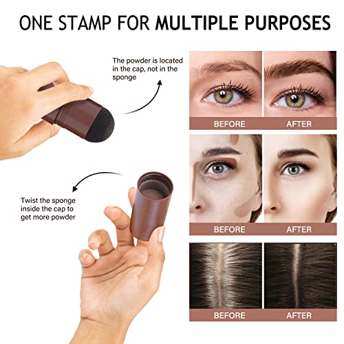 Eyebrow Stamp Stencil Kit, Eyebrow Definer with Brush and Trimmer, Waterproof...