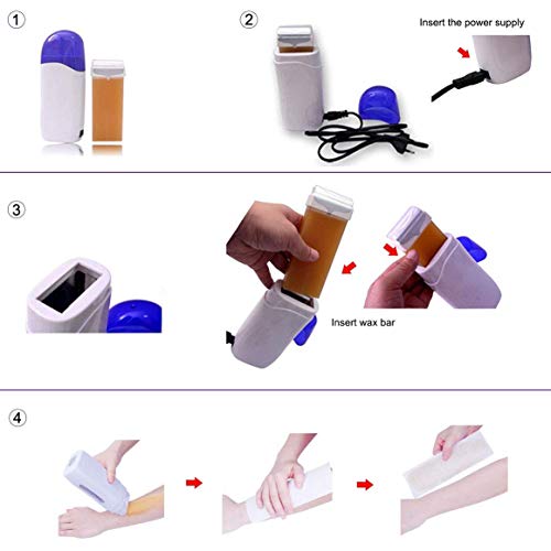 Portable Double Wax Warmer Hair Removal Machine Electric Depilatory Roll On W...