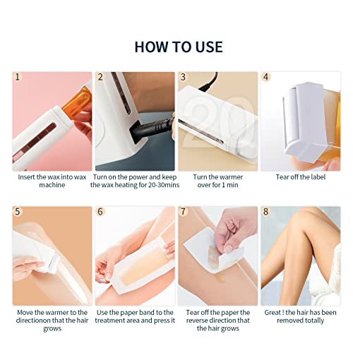 Portable Wax Warmer for Hair Removal,Wax Heater for Roll on Wax Cartridge,Hom...