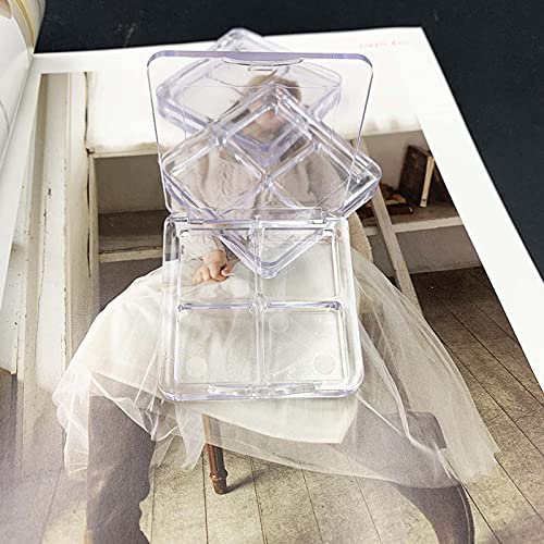 IETONE 10 Pcs Eyeshadow Distributing Palette, Empty Eyeshadow Dishes Square T...