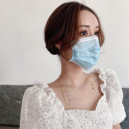 IETONE 5 Pieces Lanyard Neck Strap Chain Clip, Crystal Pearls Mask Lanyard Ho...