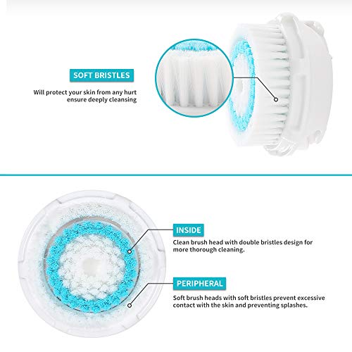 Ifaeveus Compatible with Facial Cleansing Brush Head Replacements, Facial Bru...