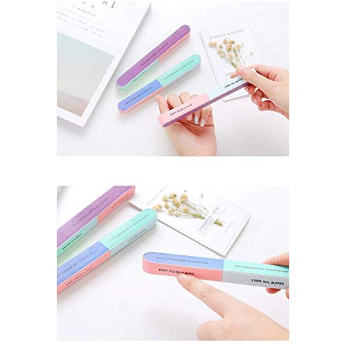 10 PCS IFUNSON Professional 7 Way Nail File and Buffers for Women Girls, Emer...