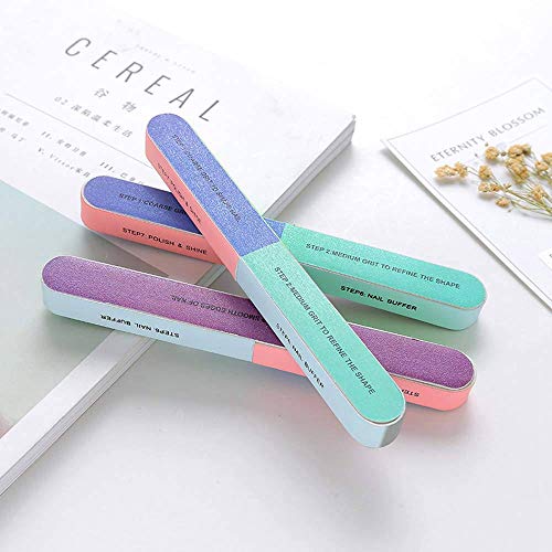 10 PCS IFUNSON Professional 7 Way Nail File and Buffers for Women Girls, Emer...