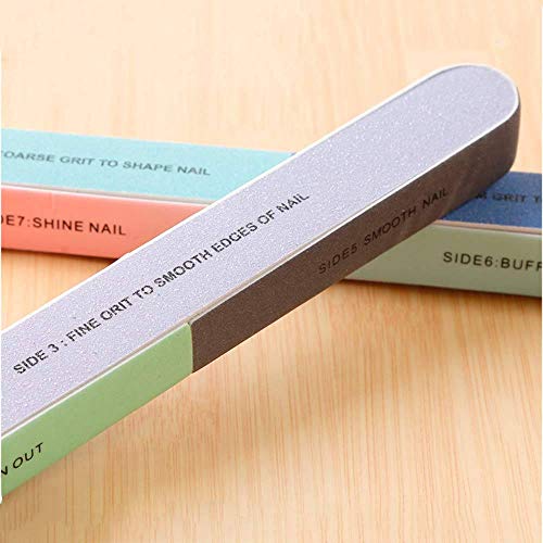 10 PCS IFUNSON Professional 7 Way Nail File and Buffers for Women Girls, Emer...