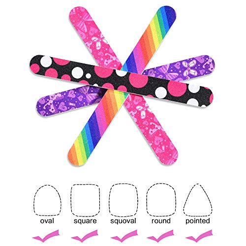 IFUNSON Professional Nail File and Buffers for Women Girls, Natural Emery Boa...