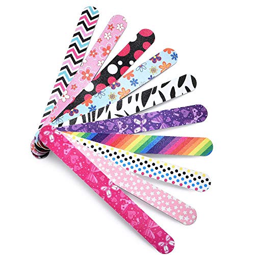 IFUNSON Professional Nail File and Buffers for Women Girls, Natural Emery Boa...