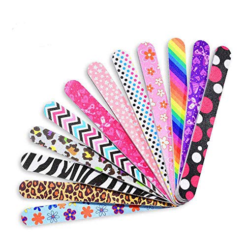 IFUNSON Professional Nail File and Buffers for Women Girls, Natural Emery Boa...