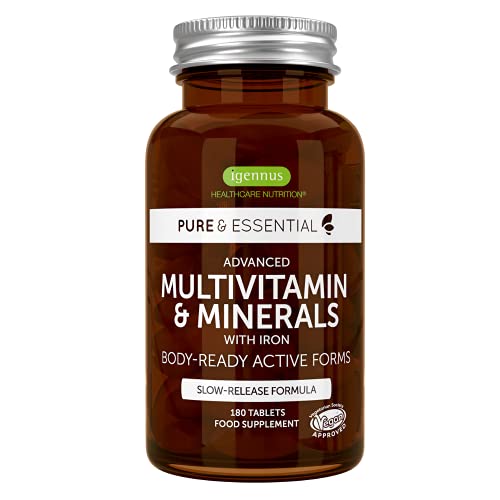 Pure & Essential Advanced Multivitamin & Minerals for Women with Iron, Sustai...
