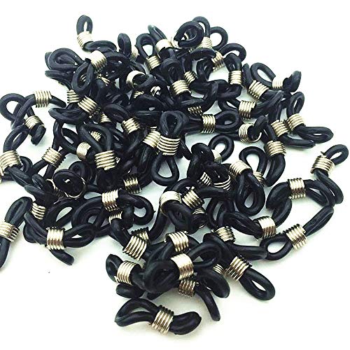 IGOGO 100 PCS Rubber Connectors for Eye Glasses Holder Necklace Chain 21x6mm ...