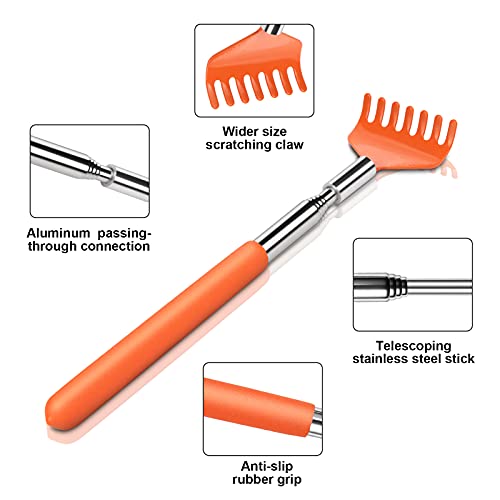 Back Scratchers - iGreely 5-Pack Handy Extendable Portable Telescopic Stainle...