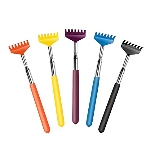Back Scratchers - iGreely 5-Pack Handy Extendable Portable Telescopic Stainle...