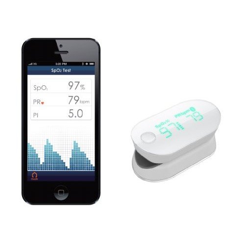 iHealth Air Wireless Fingertip Pulse Oximeter with Plethysmograph and Perfusi...