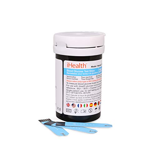 iHealth Blood Glucose Test Strips (50 Count), No Coding Blood Sugar Test, Eli...