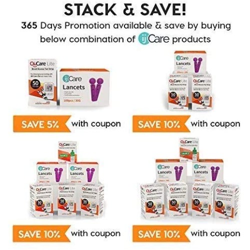 Oh’Care Lite Blood Sugar Test Kit – Blood Glucose Meter with Strips and Lance...