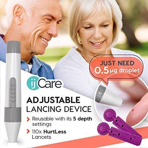 Oh’Care Lite Blood Sugar Test Kit – Blood Glucose Meter with Strips and Lance...