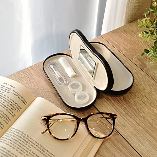 Ikee Design 2 in 1 Glasses and Contact Lens Case With Mirror, Double Sided Po...