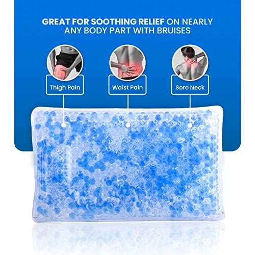 Gel Ice Pack for Injuries Reusable - (2 Packs), Hot & Cold Compress for Shoul...
