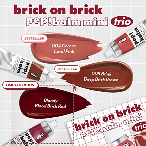 I'M MEME Brick On Brick Pep!Balm Mini Trio | Three Shades in One Set | Multi-...