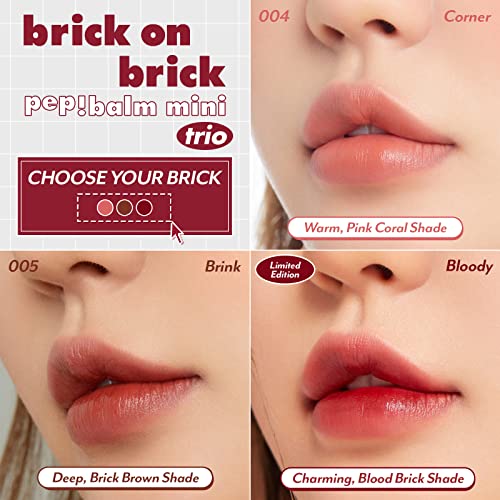 I'M MEME Brick On Brick Pep!Balm Mini Trio | Three Shades in One Set | Multi-...