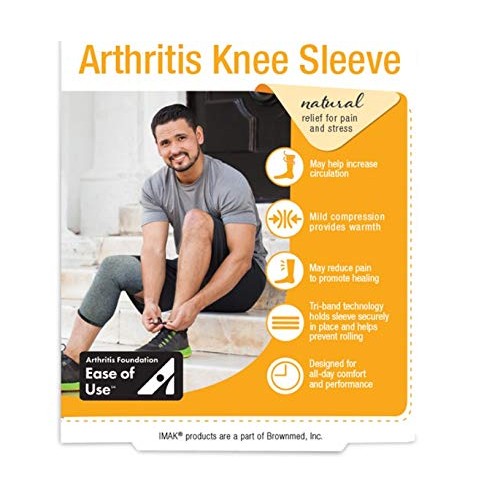 IMAK® Compression Arthritis Knee Sleeve, Small –Support Sleeve for All-Day Co...