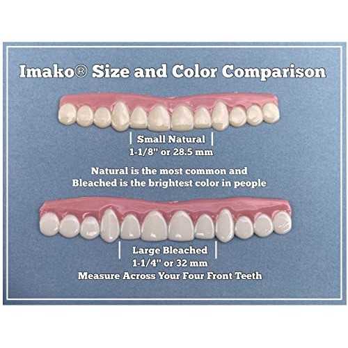 Imako Cosmetic Upper Teeth 1 Pack (Small, Natural)