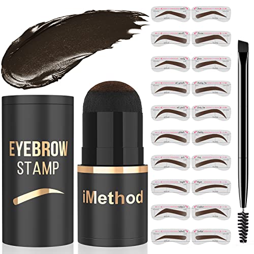 iMethod Eyebrow Stamp and Eyebrow Stencil Kit - Eyebrow Stamping Kit for Perf...