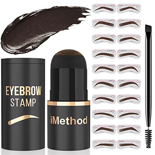 iMethod Eyebrow Stamp and Eyebrow Stencil Kit - Eyebrow Stamping Kit for Perf...