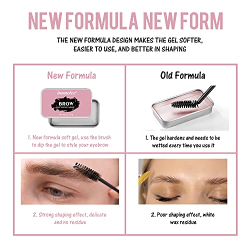 immetee Eyebrow Soap,Eyebrows Styling Wax,Brows Shaping Soap,Excellent Stereo...