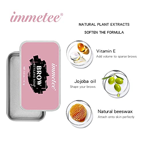 immetee Eyebrow Soap,Eyebrows Styling Wax,Brows Shaping Soap,Excellent Stereo...