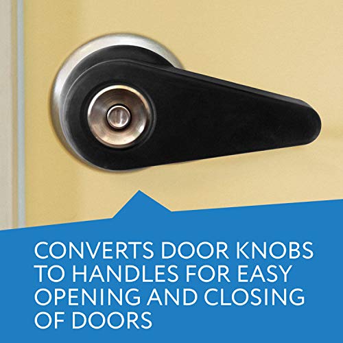 Two Pack Door Handle Extension, Soft Rubberized Doorknob Extension, Converts ...