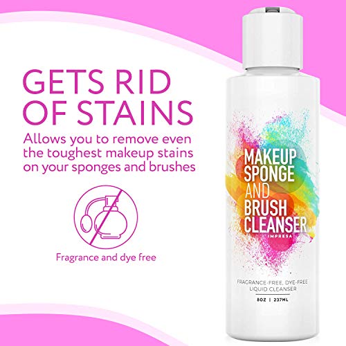 Impresa 8oz Cosmetic Cleanser & Conditioner compatible many foam Makeup Spong...